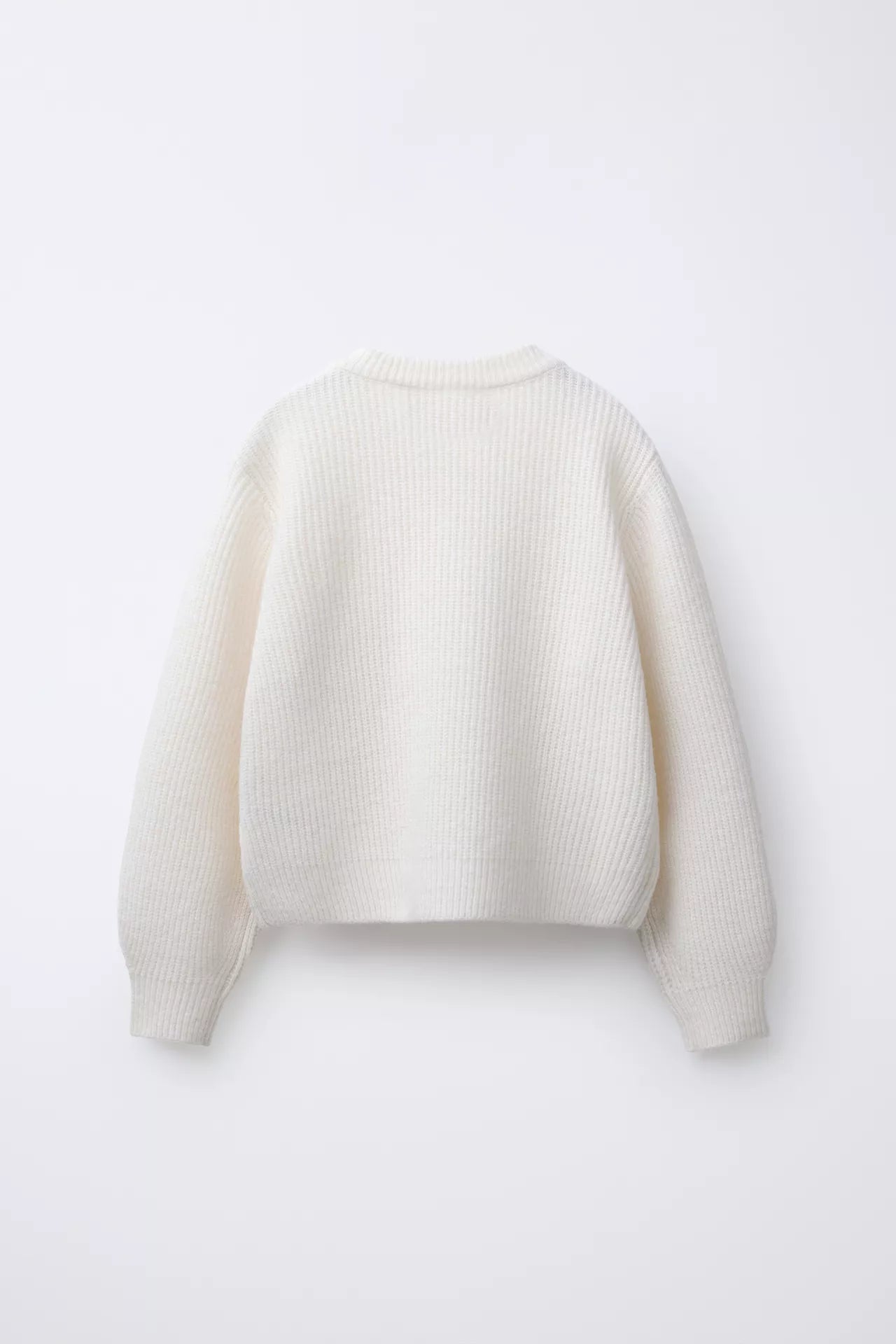 BASIC KNIT SWEATER - OFF WHITE