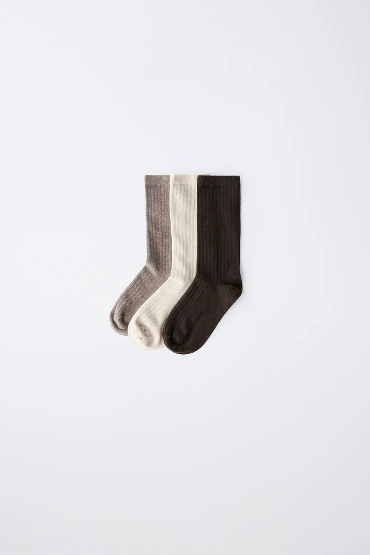 RIBBED SOCK - (3 PACK)