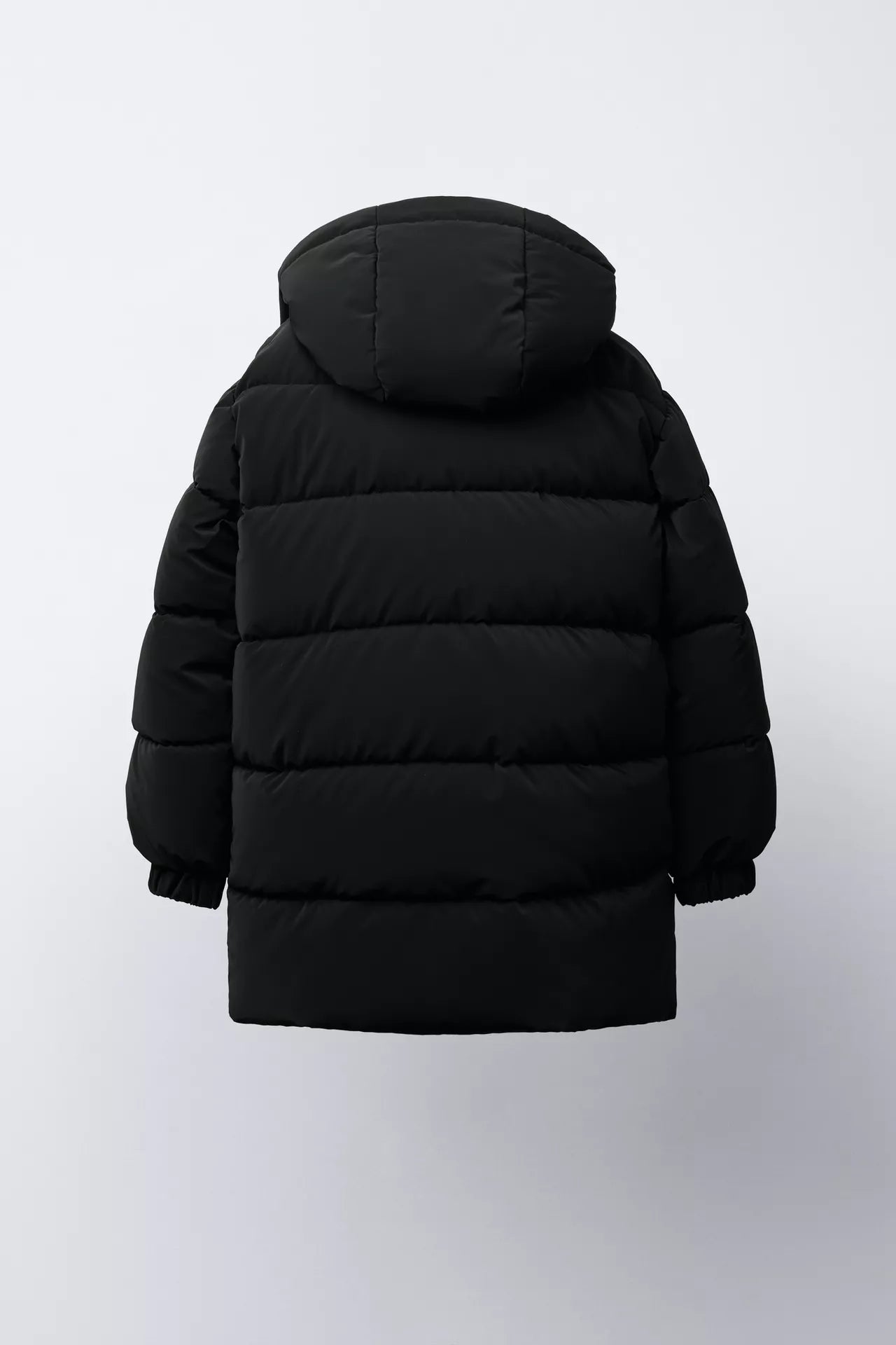 ESSENTIAL LONGLINE PUFFER COAT - BLACK