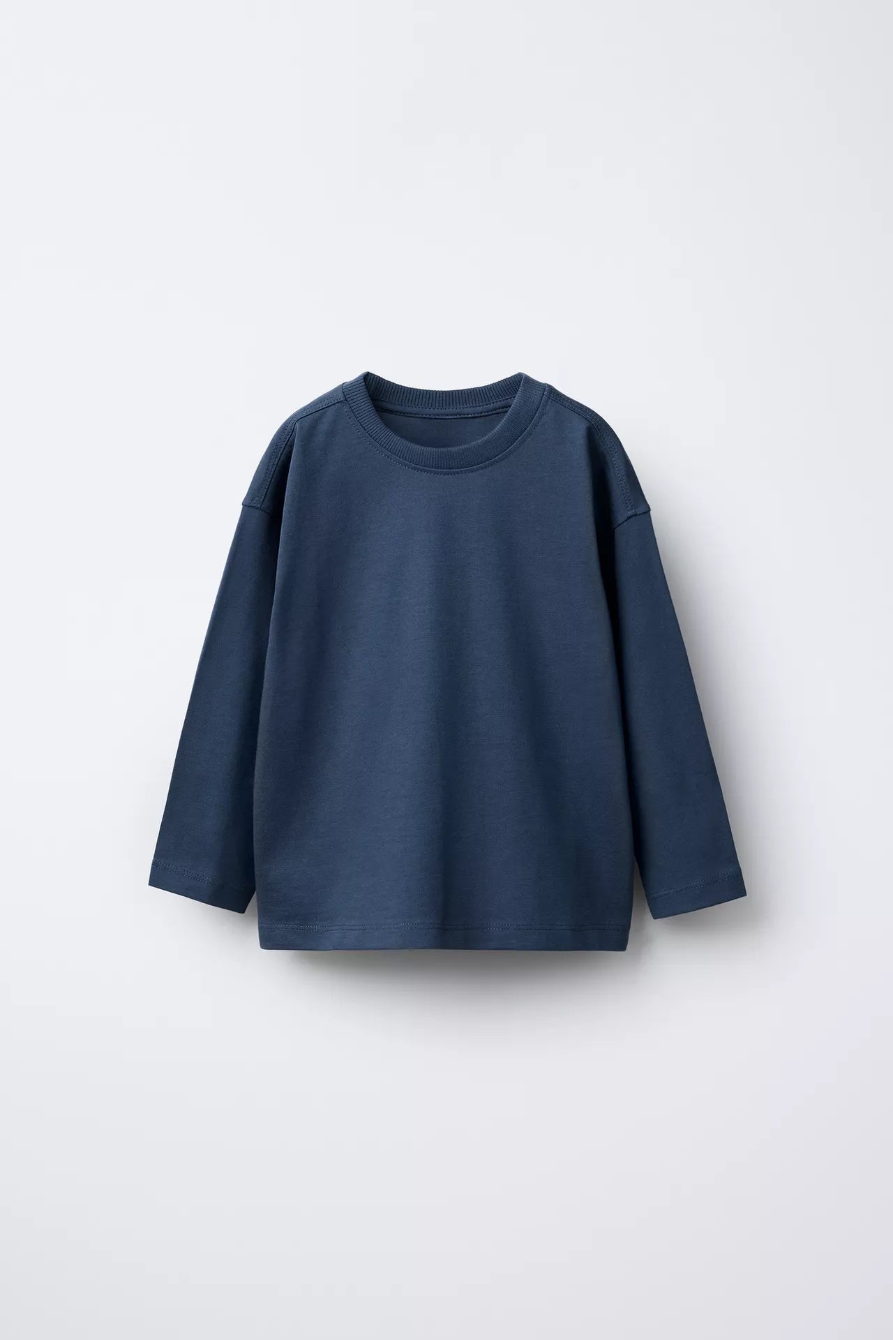 BASIC LONG SLEEVE T SHIRT - NAVY