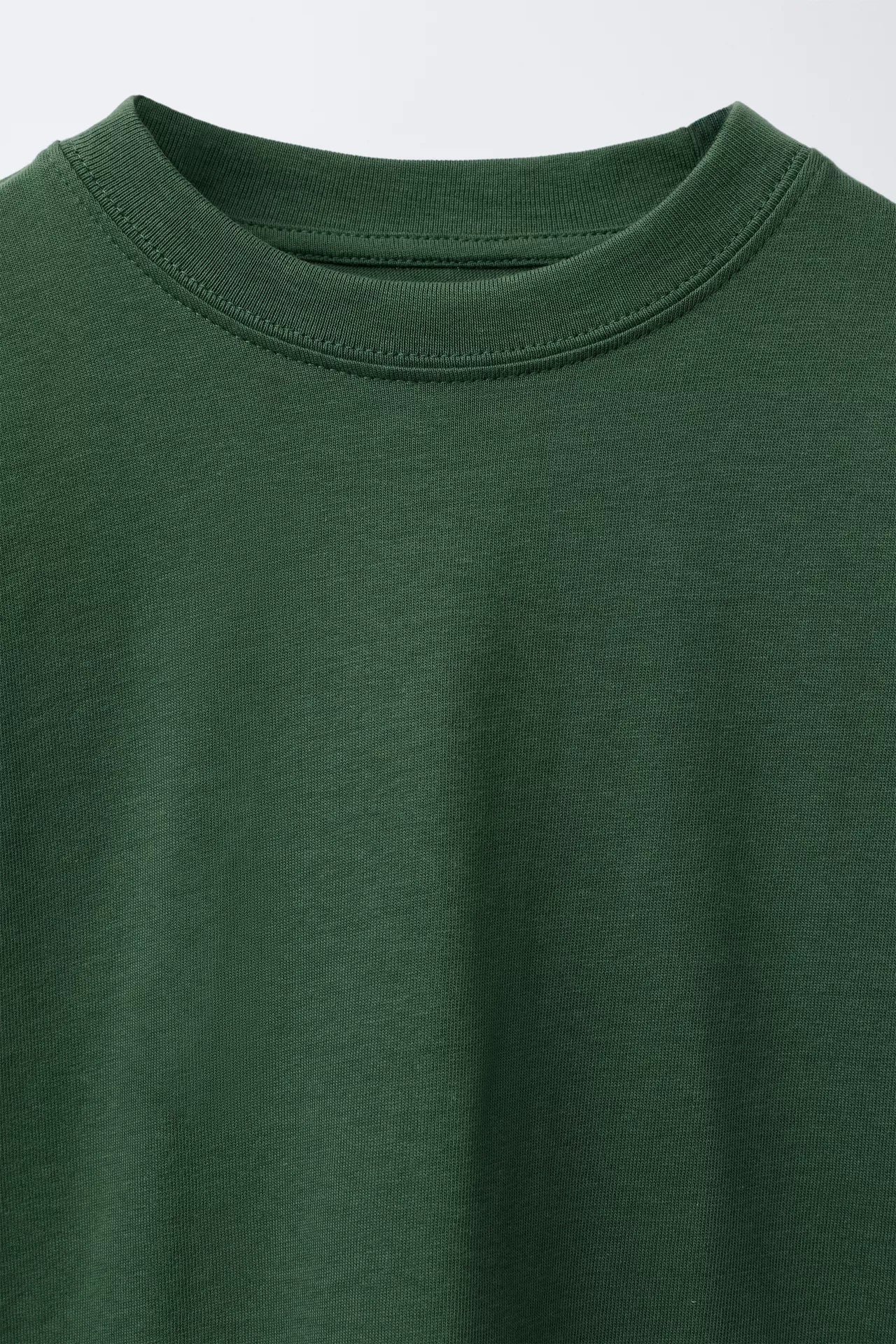 BASIC LONG SLEEVE T SHIRT - FOREST GREEN