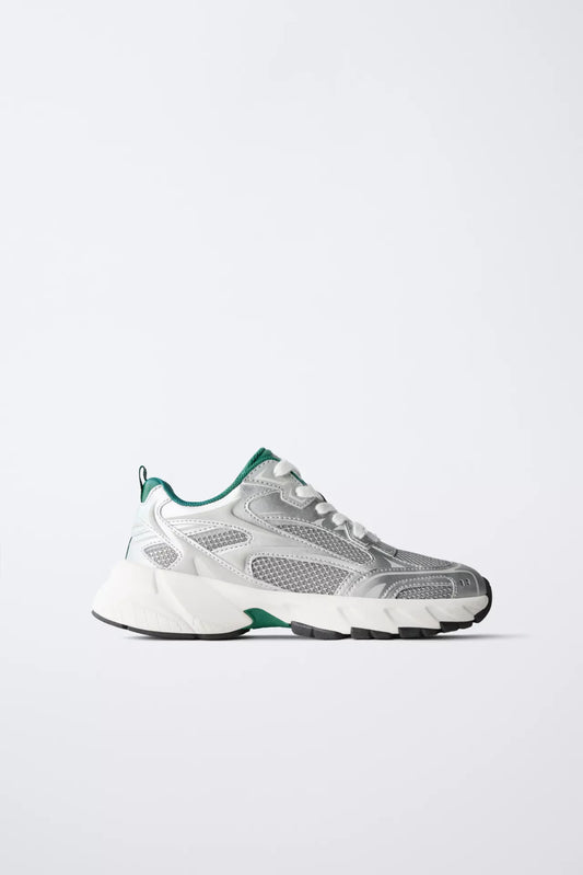 MESH TRAINER - SILVER / FORREST