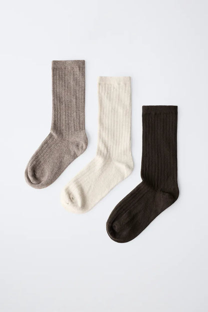 RIBBED SOCK - (3 PACK)