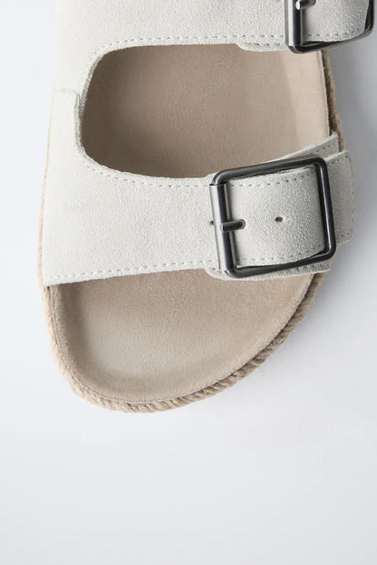 CROSSOVER SANDALS - OFF WHITE