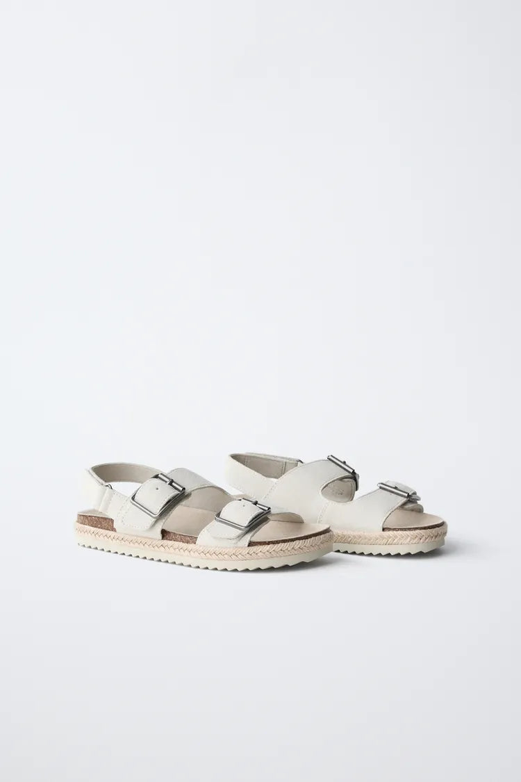 CROSSOVER SANDALS - OFF WHITE