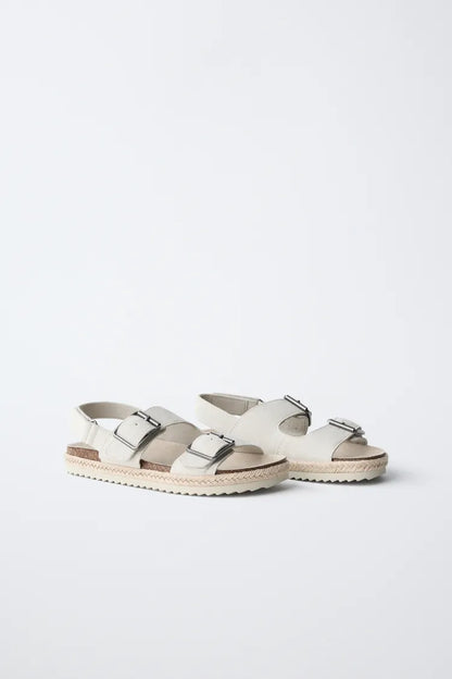 CROSSOVER SANDALS - OFF WHITE