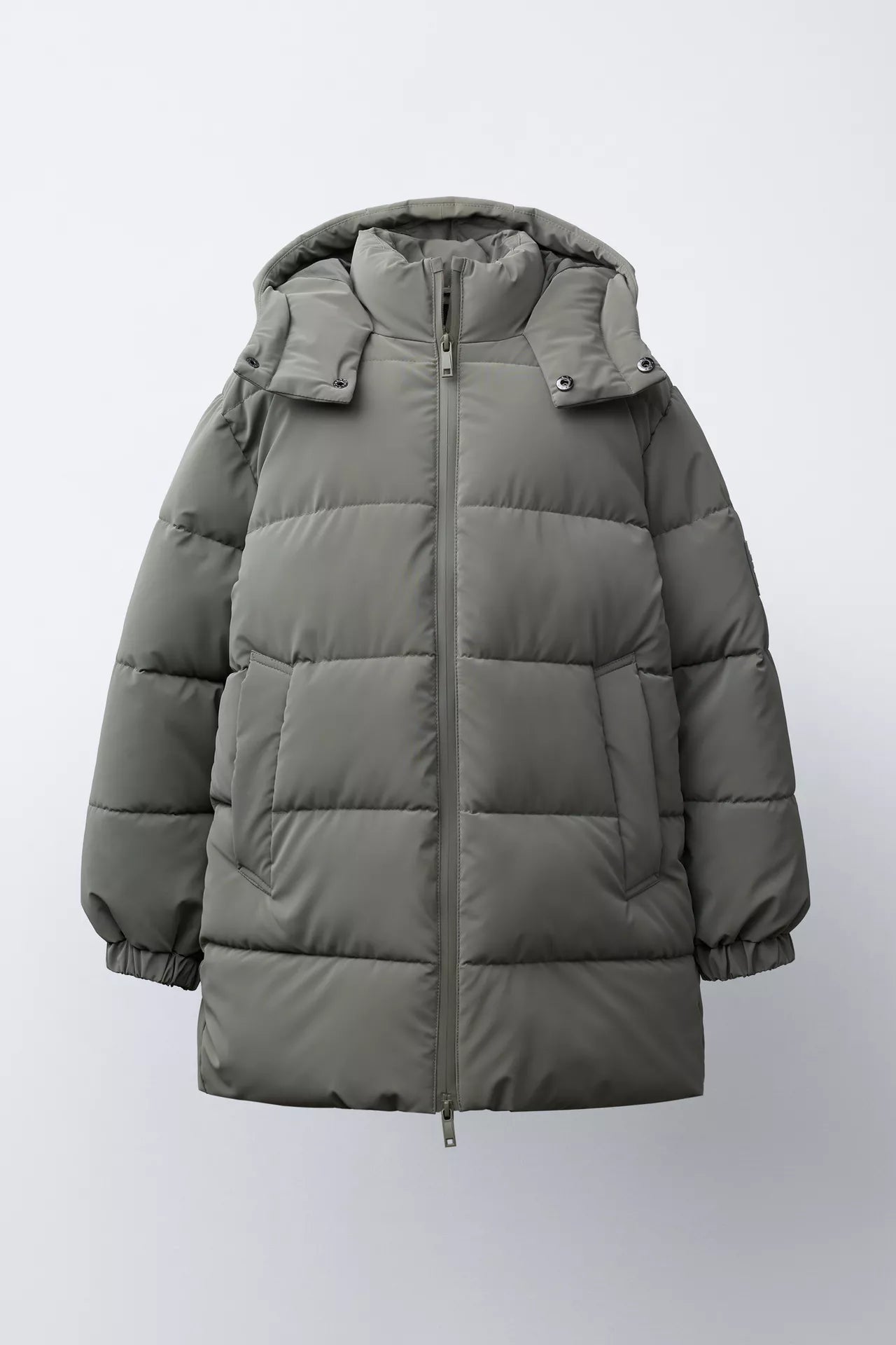 ESSENTIAL LONGLINE PUFFER COAT - CHARCOAL
