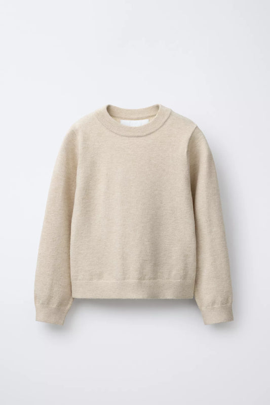 BASIC KNIT JUMPER - BEIGE
