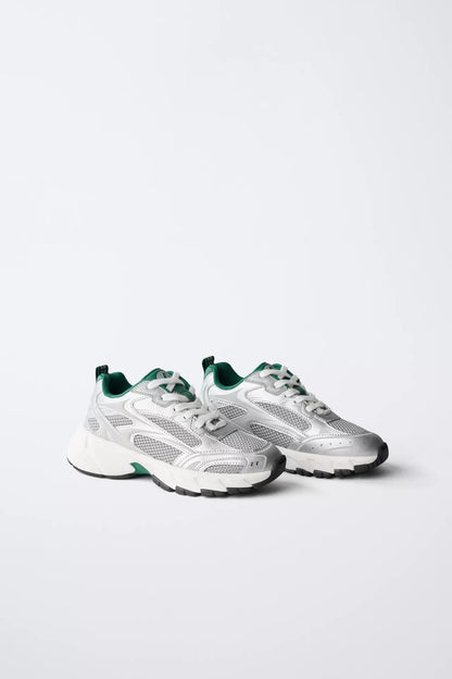 MESH TRAINER - SILVER / FORREST