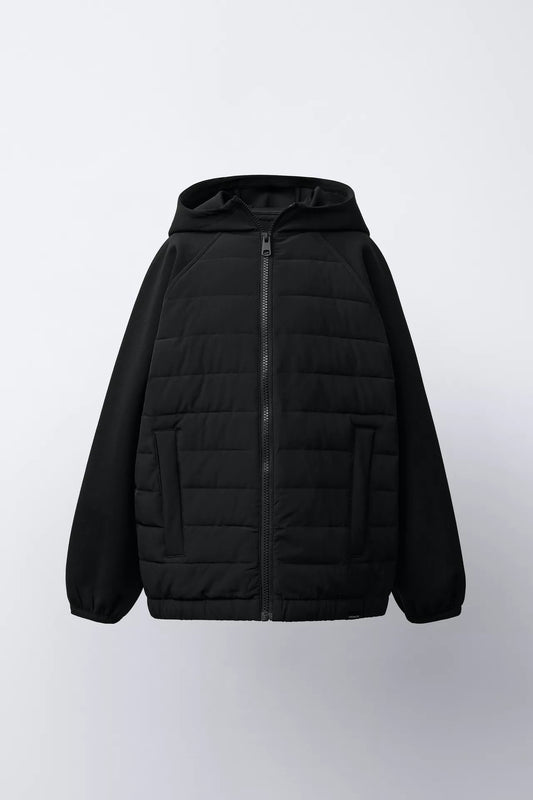 LIGHTWEIGHT HYBRIDGE JACKET - BLACK