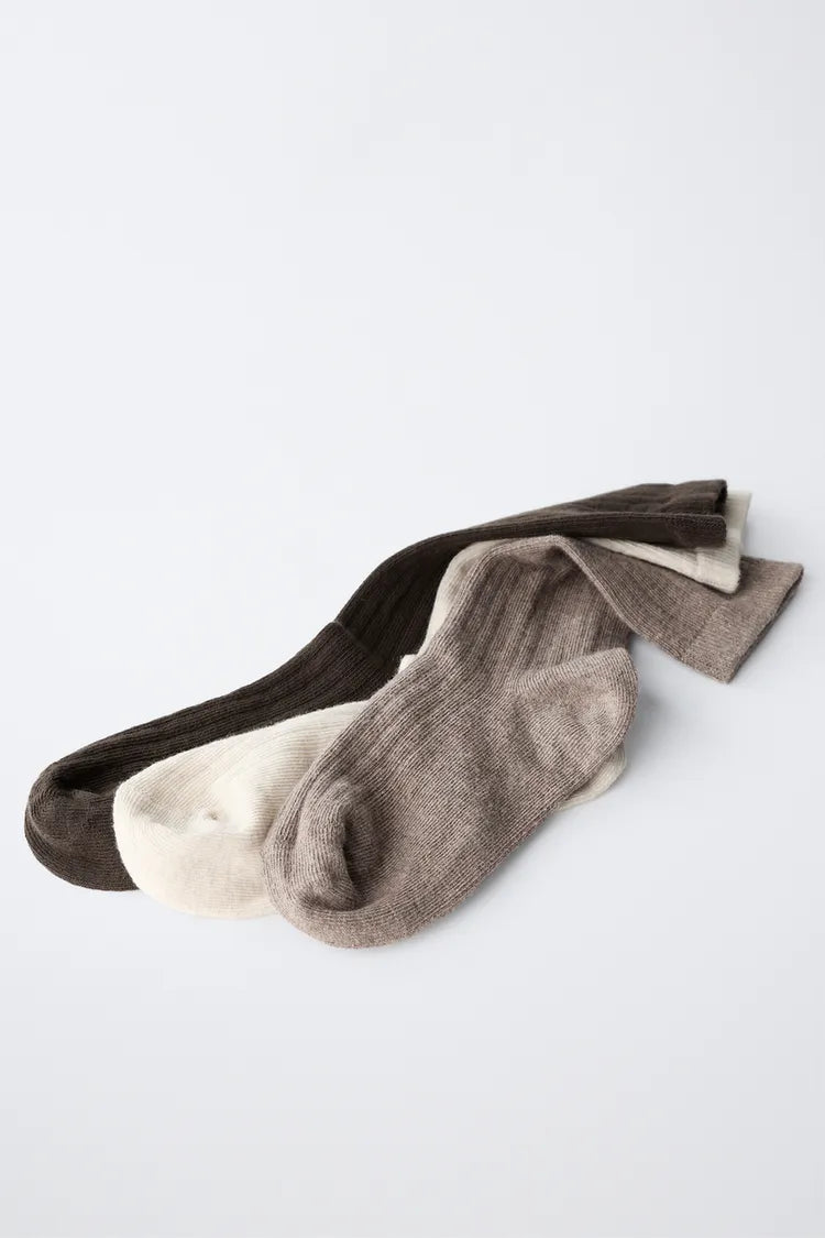 RIBBED SOCK - (3 PACK)