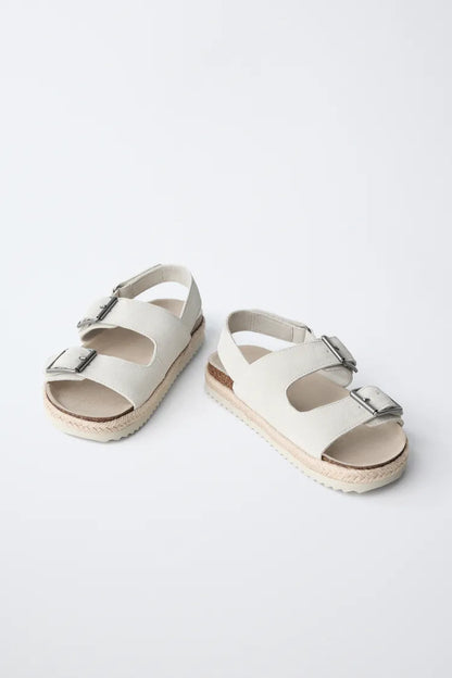 CROSSOVER SANDALS - OFF WHITE