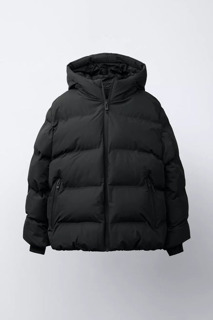 ESSENTIAL PUFFER COAT - BLACK