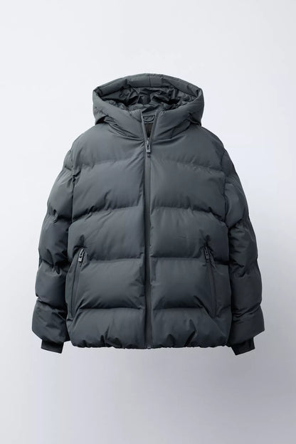 ESSENTIAL PUFFER COAT - CHARCOAL