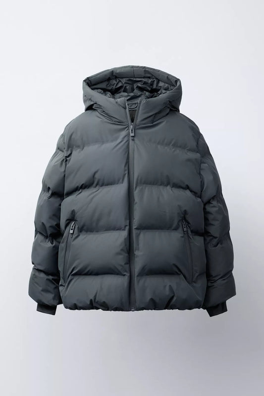 ESSENTIAL PUFFER COAT - CHARCOAL