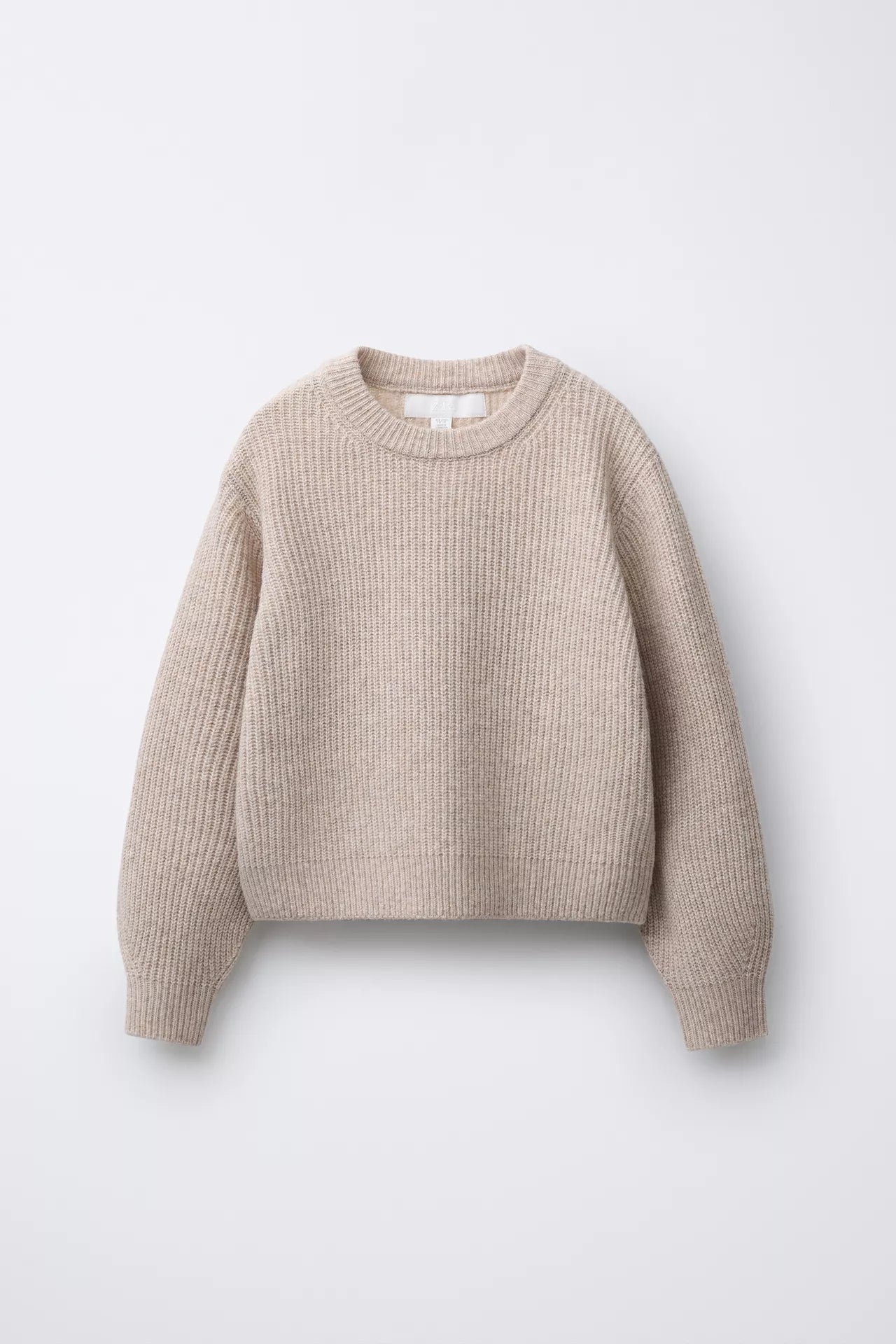 BASIC KNIT SWEATER - CAMEL