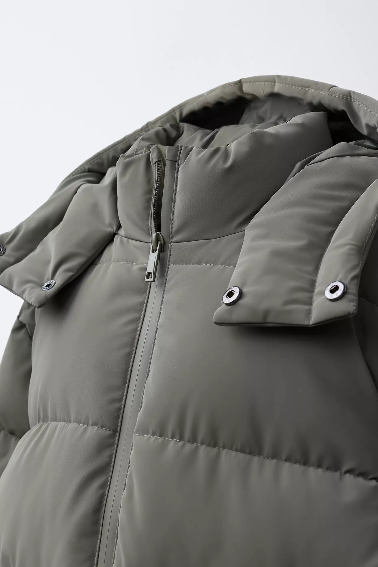 ESSENTIAL LONGLINE PUFFER COAT - CHARCOAL