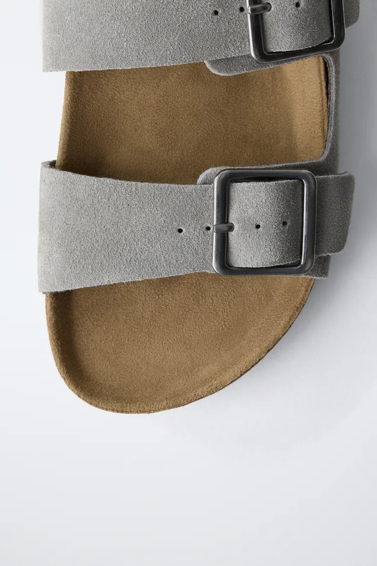 CROSSOVER SANDALS - GREY
