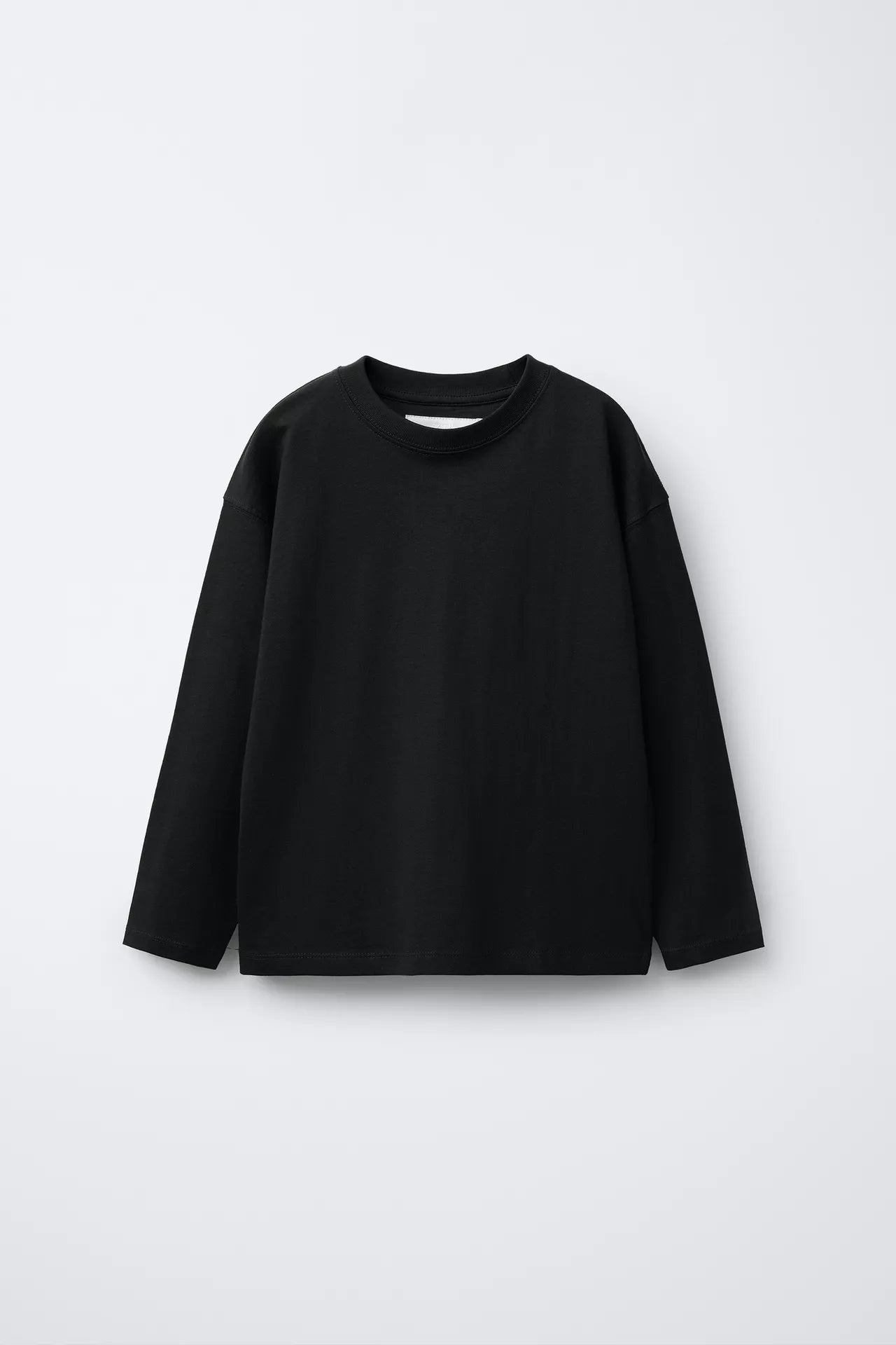 BASIC LONG SLEEVE T SHIRT - BLACK