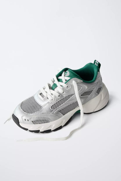 MESH TRAINER - SILVER / FORREST