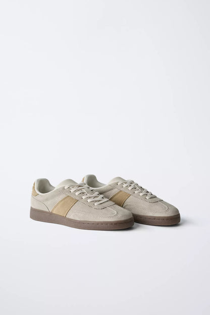 SUEDE TRAINER - GREY
