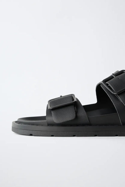 CROSSOVER SANDALS - BLACK