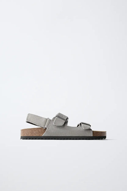 CROSSOVER SANDALS - GREY