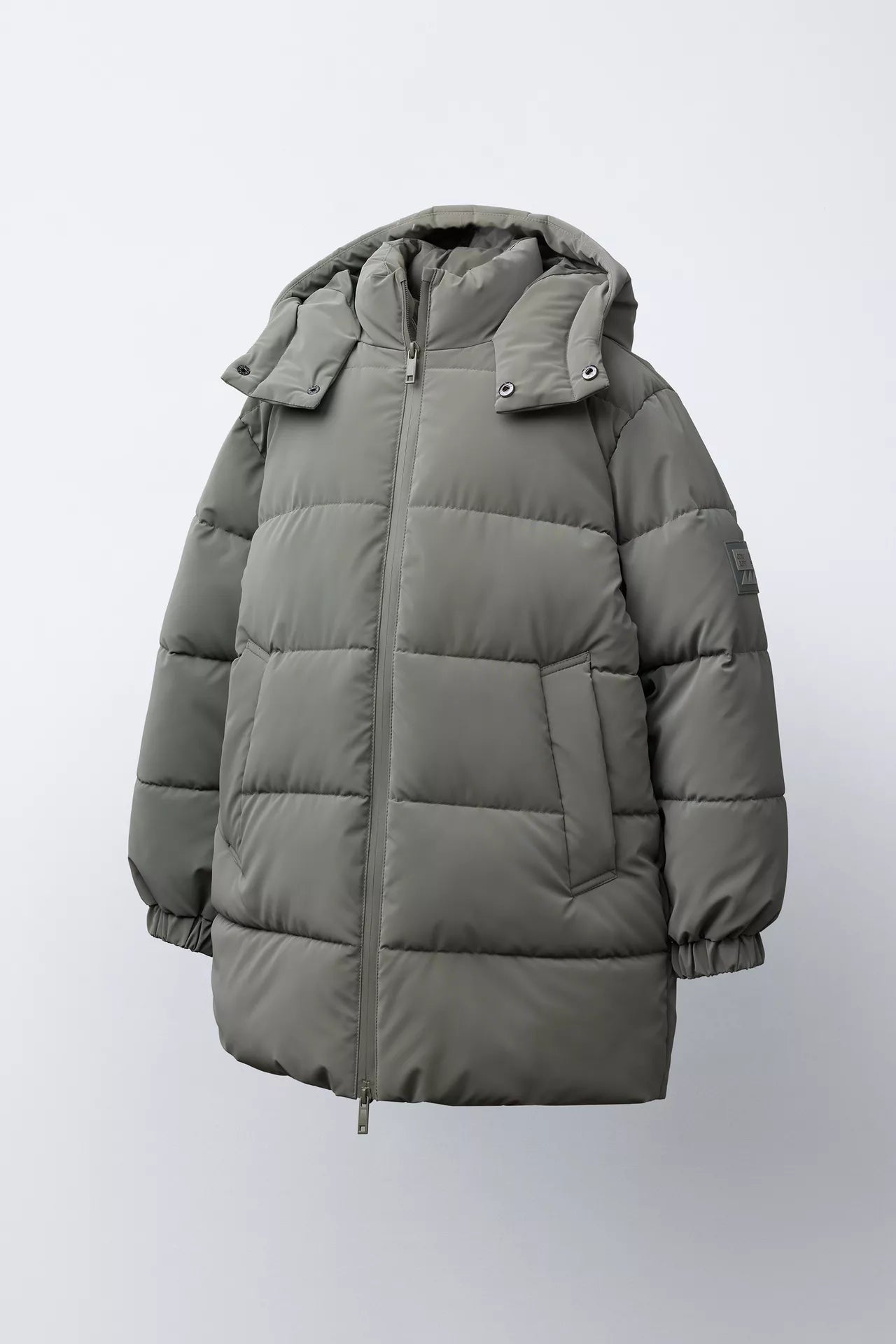 ESSENTIAL LONGLINE PUFFER COAT - CHARCOAL
