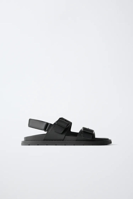 CROSSOVER SANDALS - BLACK