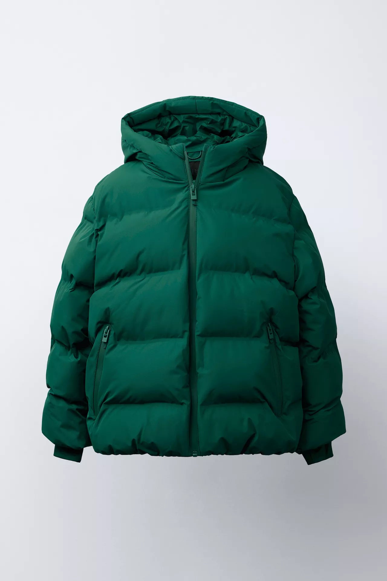 ESSENTIAL PUFFER COAT - FOREST GREEN