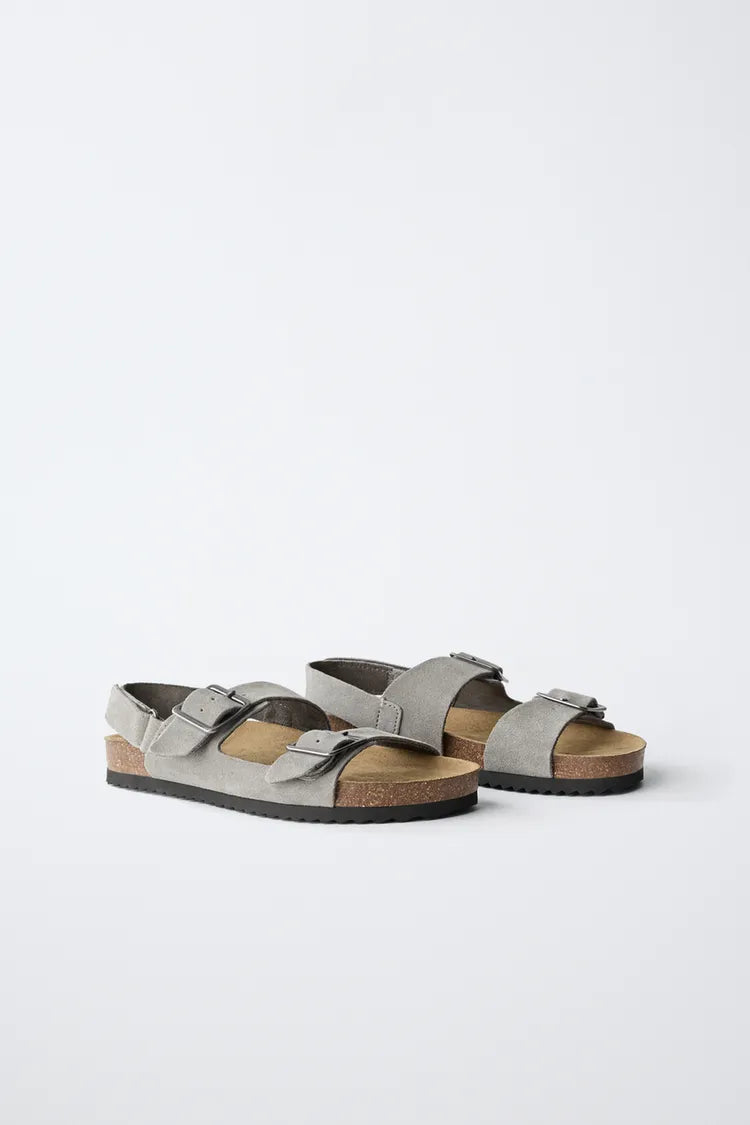 CROSSOVER SANDALS - GREY