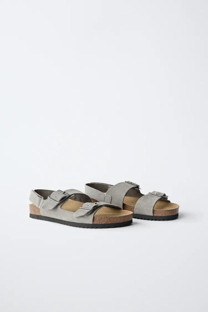 CROSSOVER SANDALS - GREY