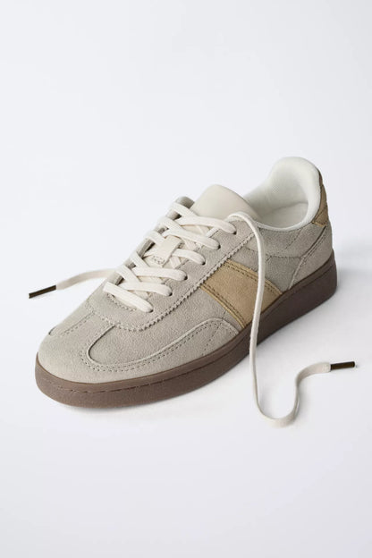 SUEDE TRAINER - GREY
