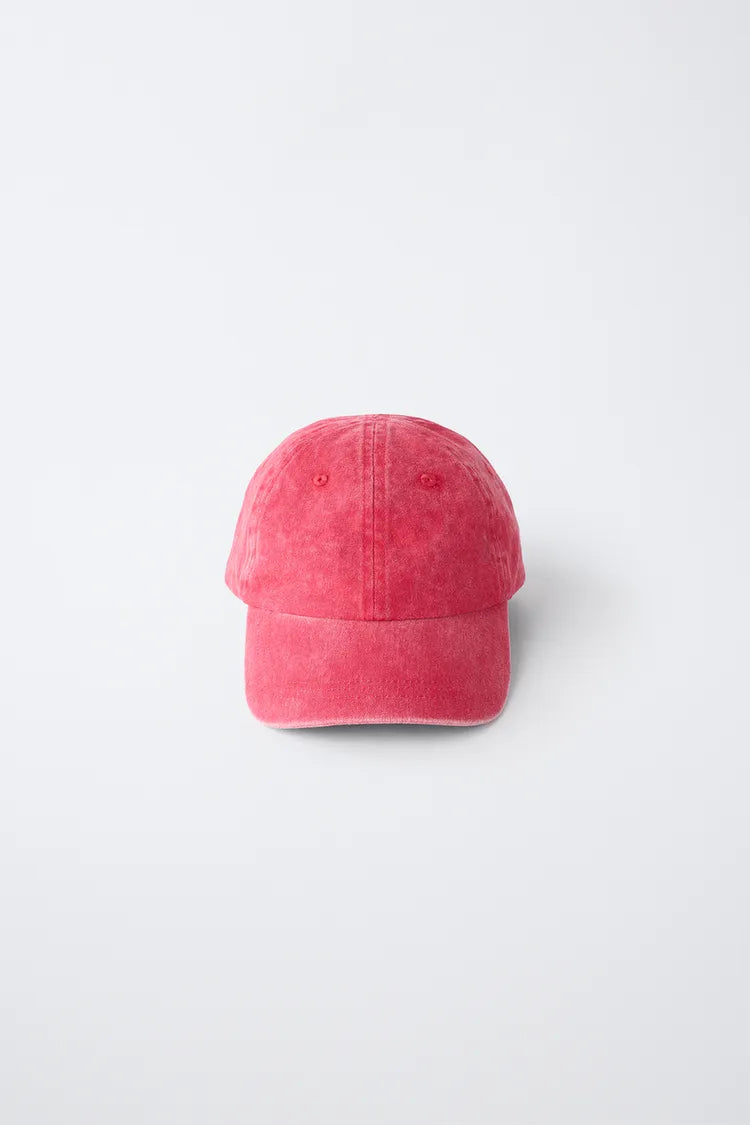 WASHED ESSENTIAL CAP - RED