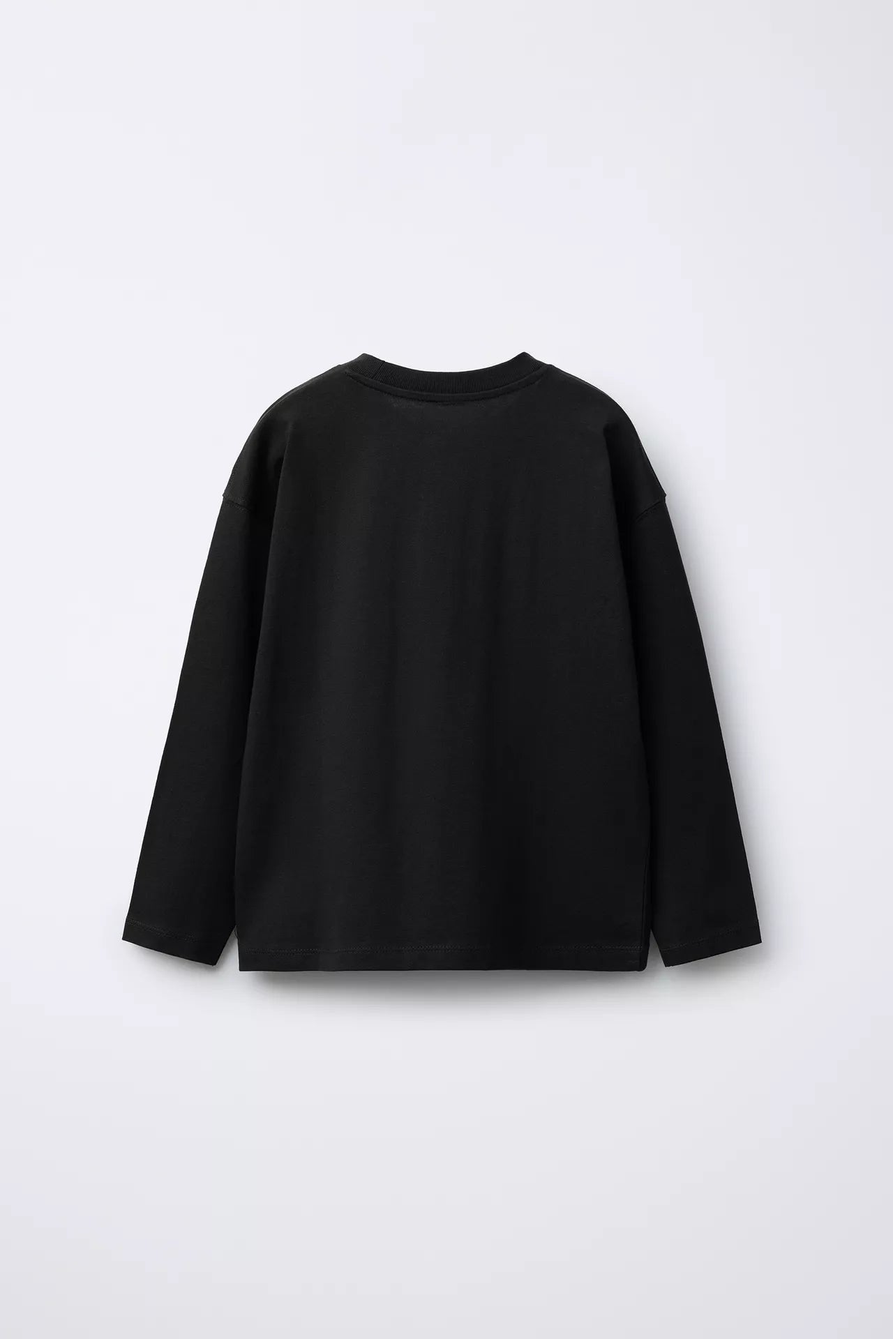 BASIC LONG SLEEVE T SHIRT - BLACK