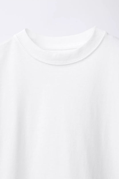 BASIC LONG SLEEVE T SHIRT - WHITE