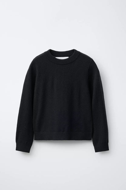 BASIC KNIT JUMPER - BLACK