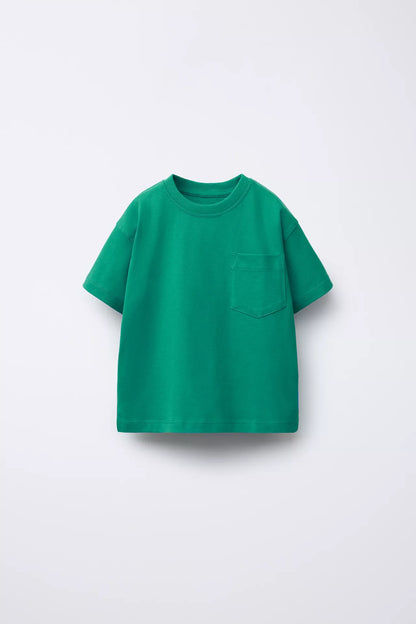 BASIC POCKET LOOK T SHIRT - SAGE
