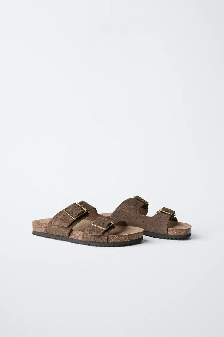 CROSSOVER SANDALS - MOCHA