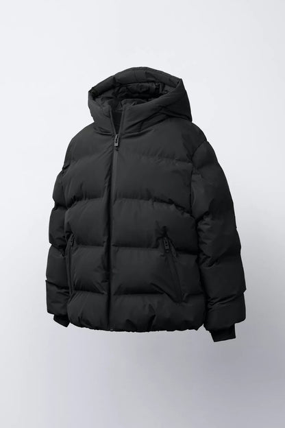 ESSENTIAL PUFFER COAT - BLACK